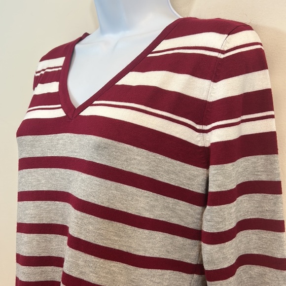 Lety & Me Dallin Striped 3 Quarter Sleeve Sweater NEW Sz S - Picture 3 of 8